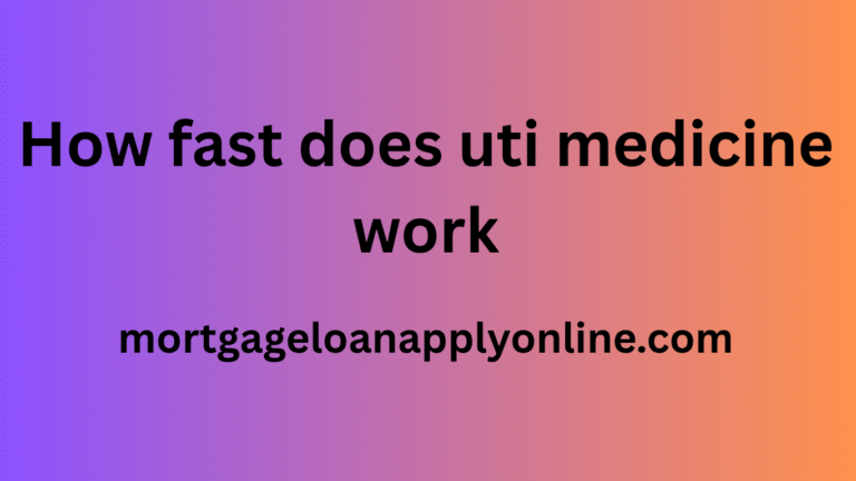 How fast does uti medicine work